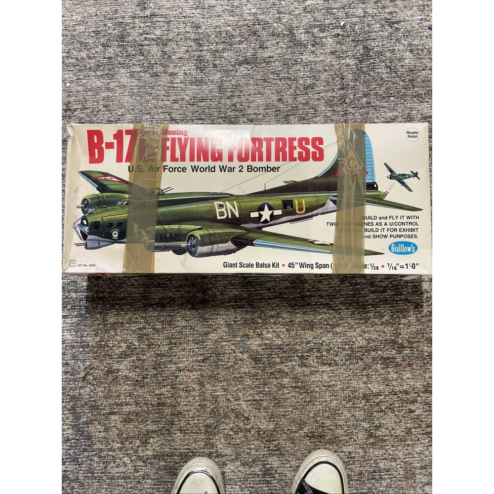 Guillow's New Boeing B-17G Flying Fortress Balsa Model Airplane Kit WW II